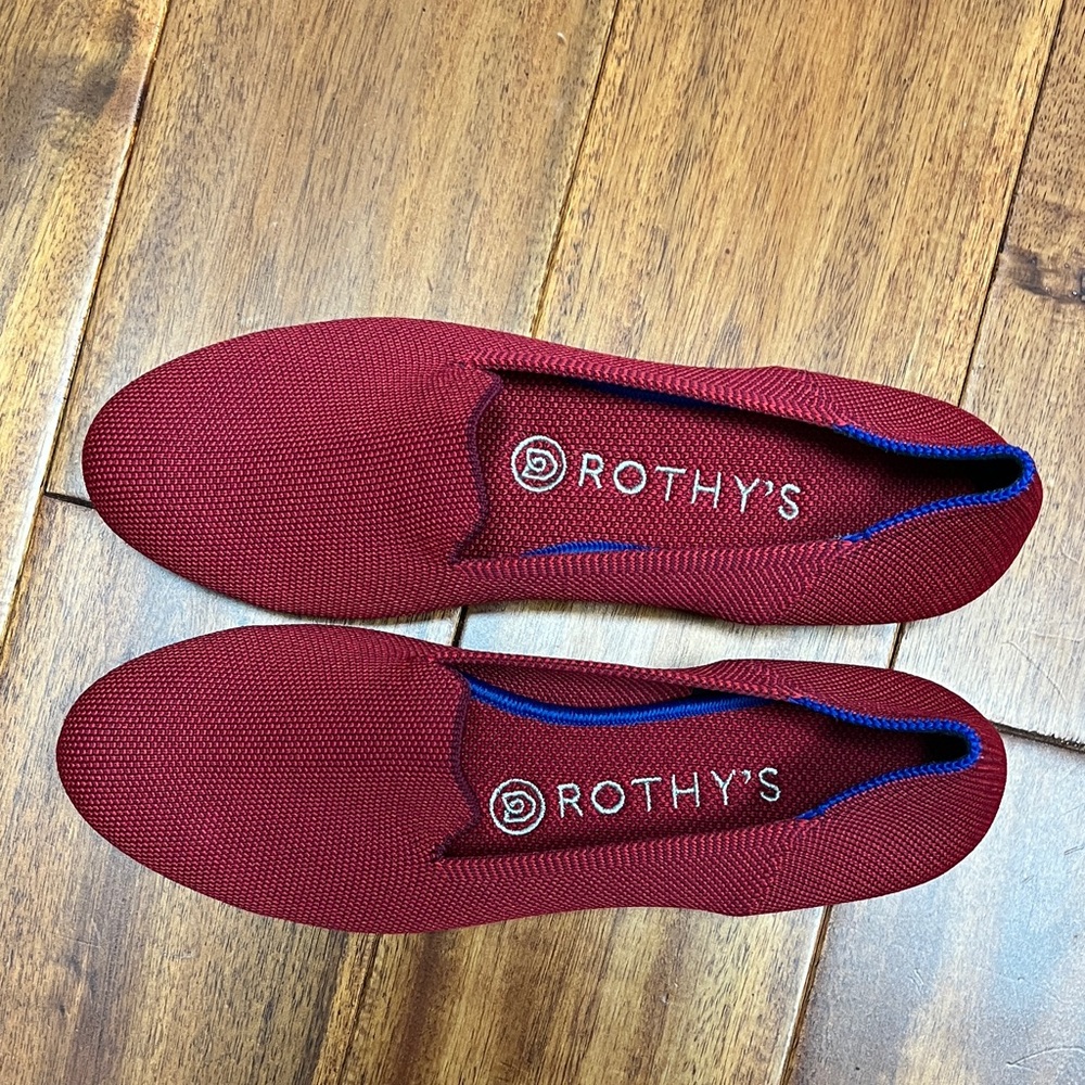 Rothy's Burgundy Slip-On Flats